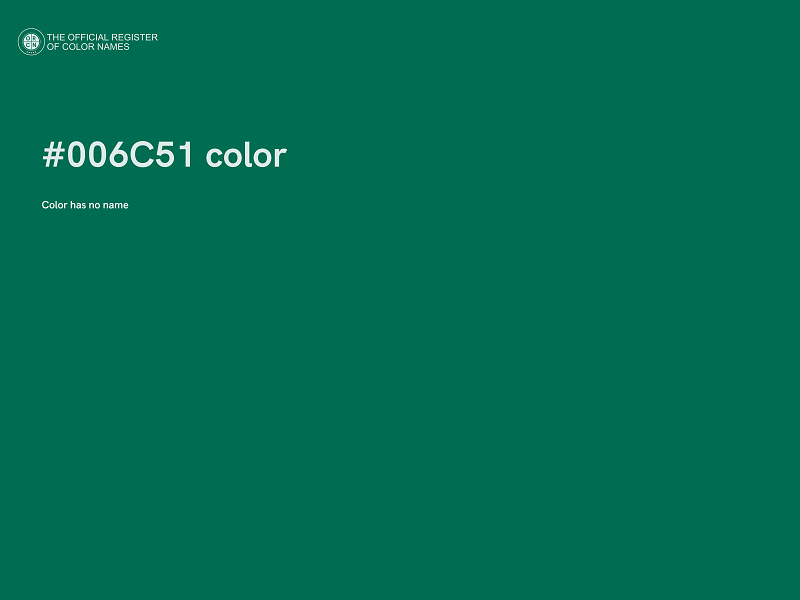 #006C51 color image