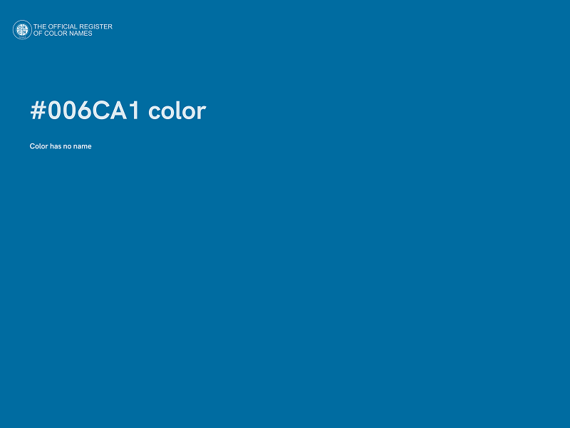 #006CA1 color image