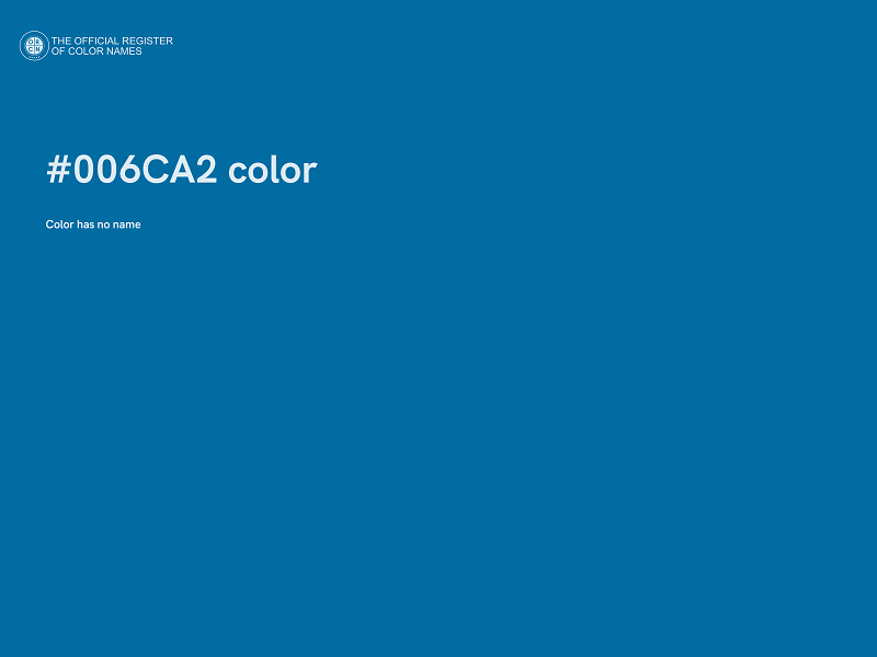 #006CA2 color image