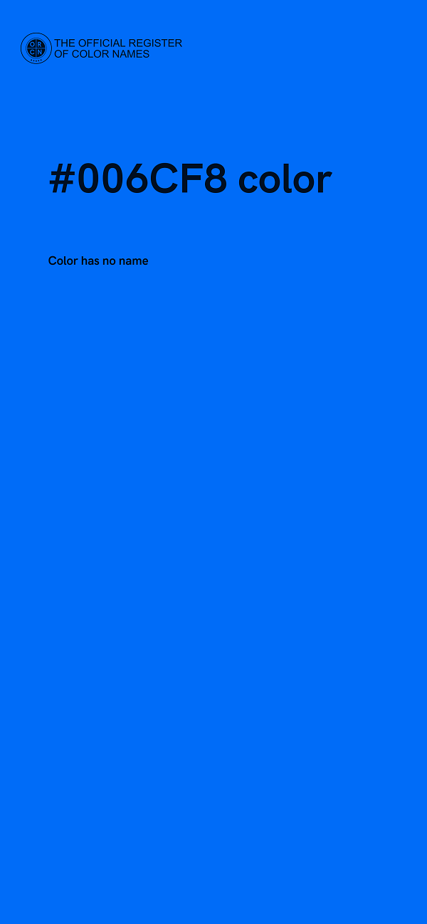 #006CF8 color image