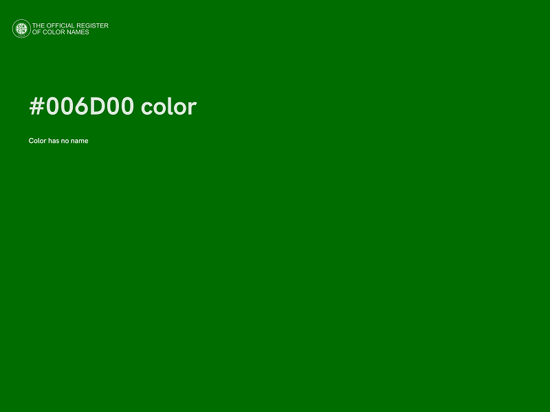 #006D00 color image