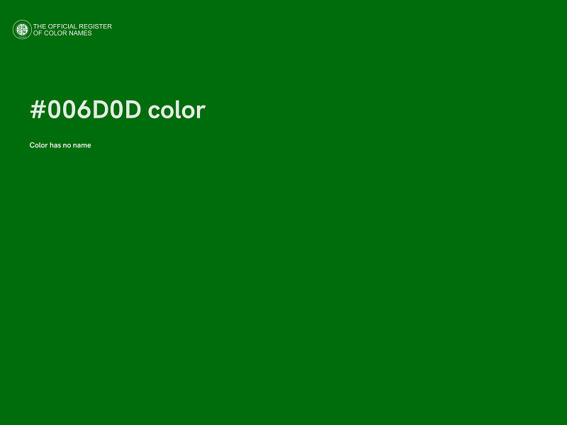 #006D0D color image