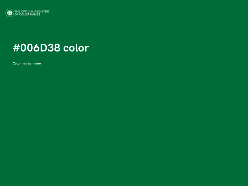 #006D38 color image