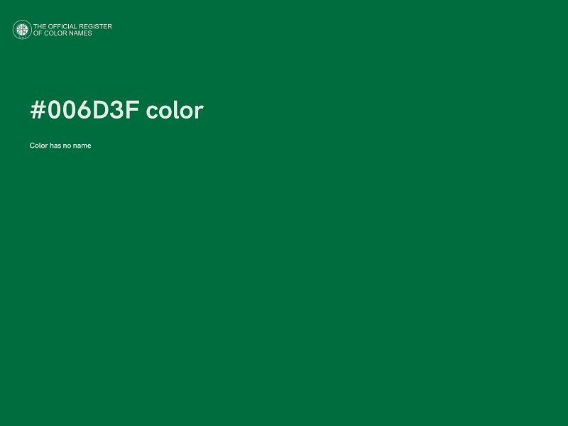 #006D3F color image