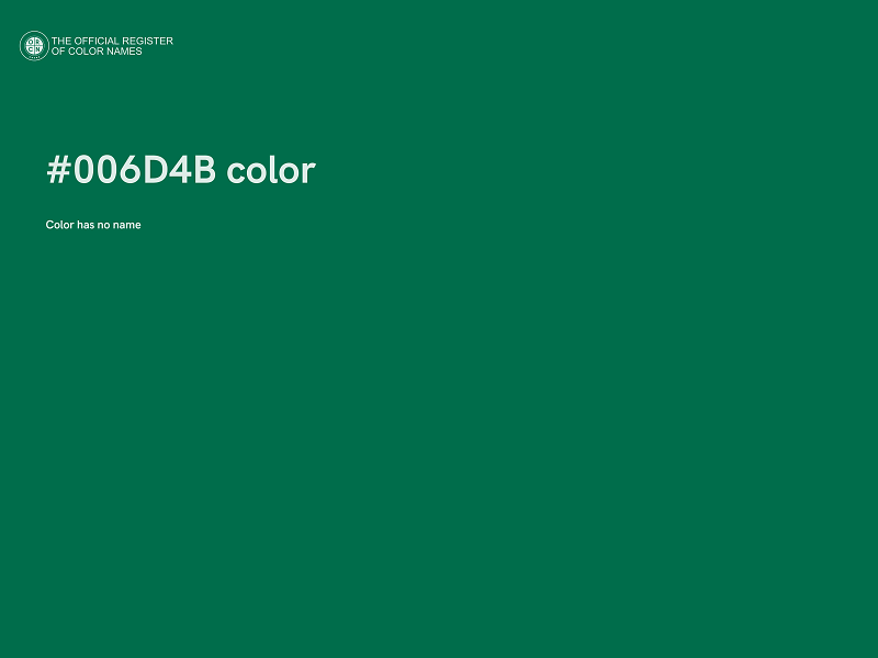 #006D4B color image