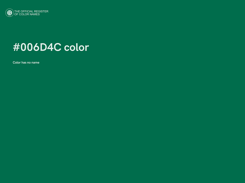 #006D4C color image