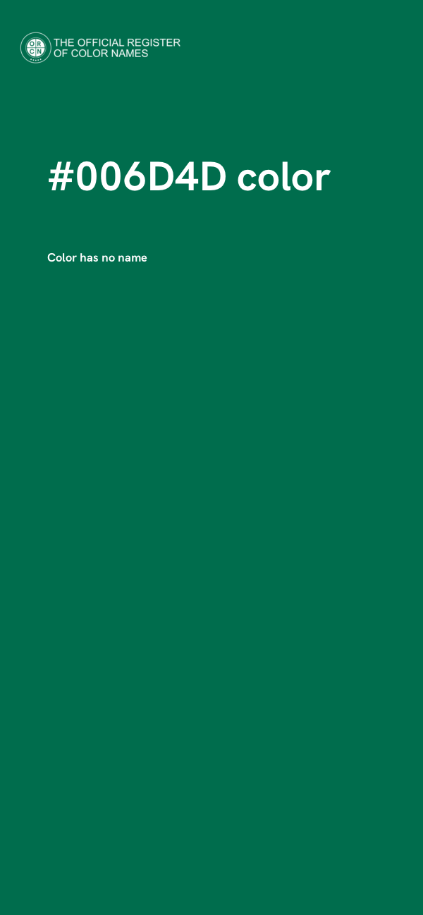 #006D4D color image