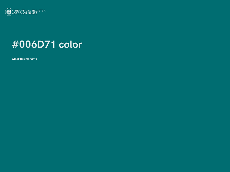 #006D71 color image