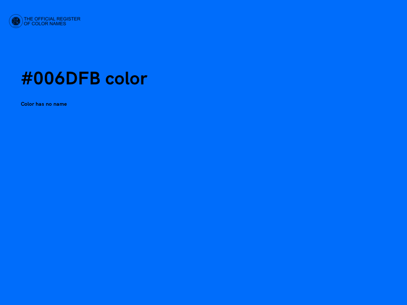 #006DFB color image