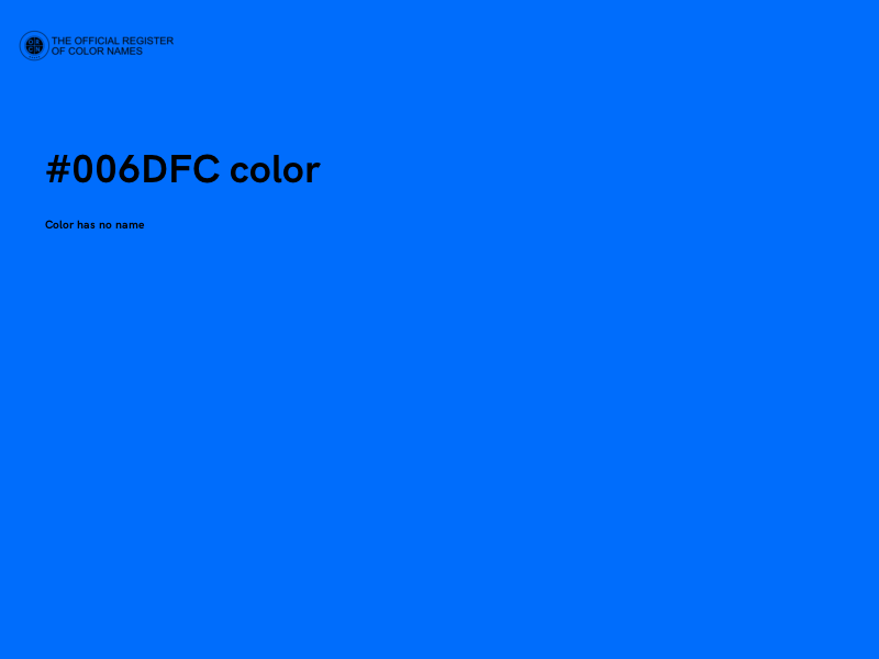 #006DFC color image