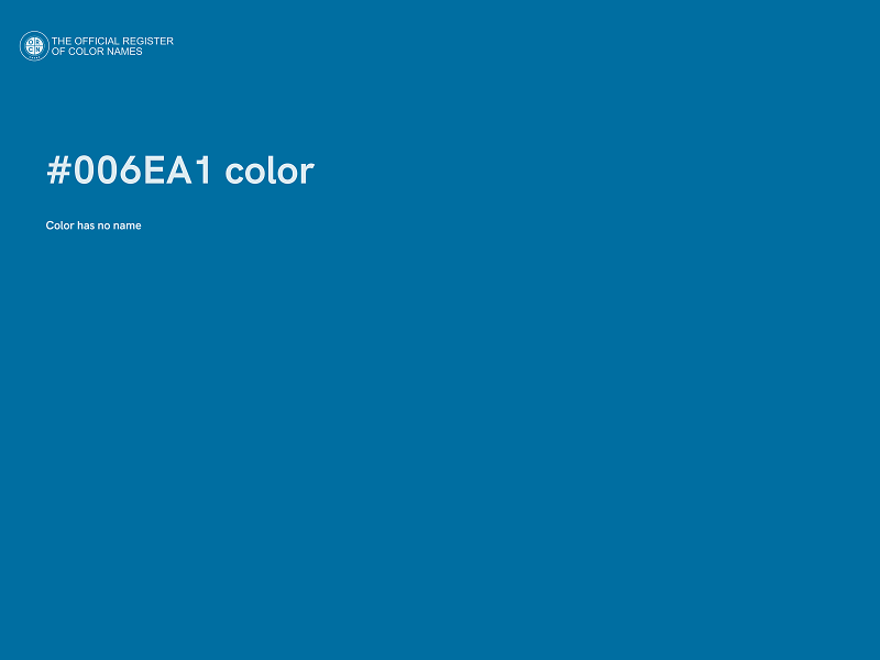 #006EA1 color image