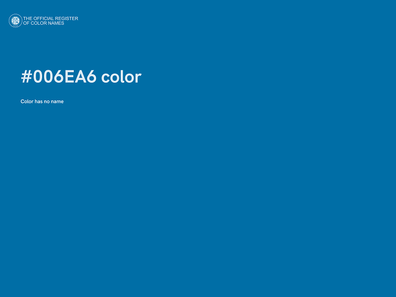 #006EA6 color image