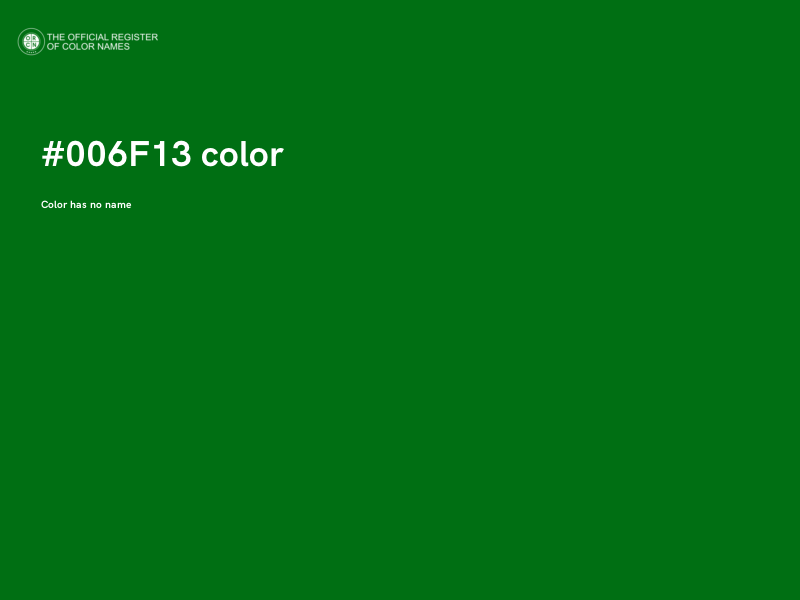 #006F13 color image