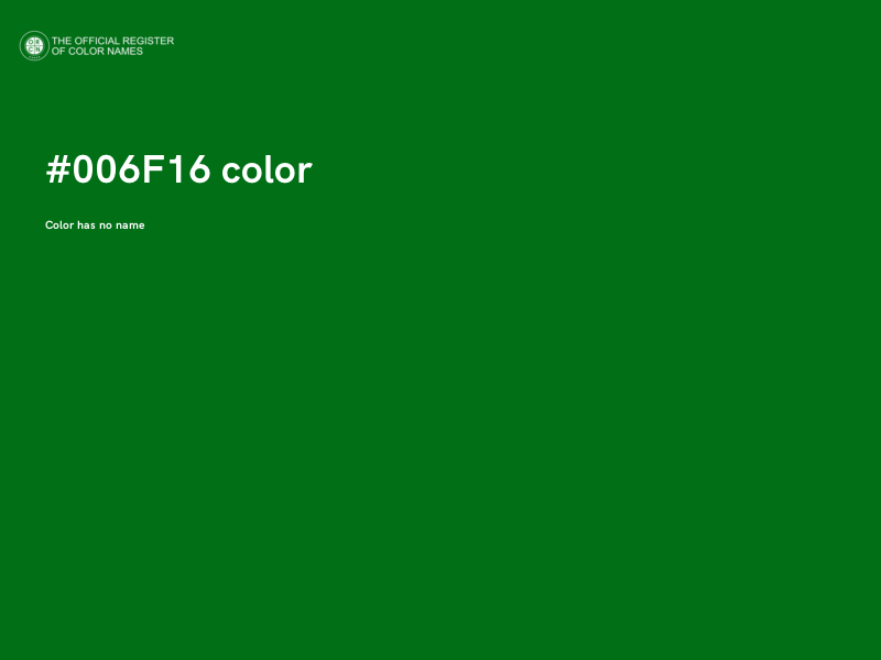 #006F16 color image