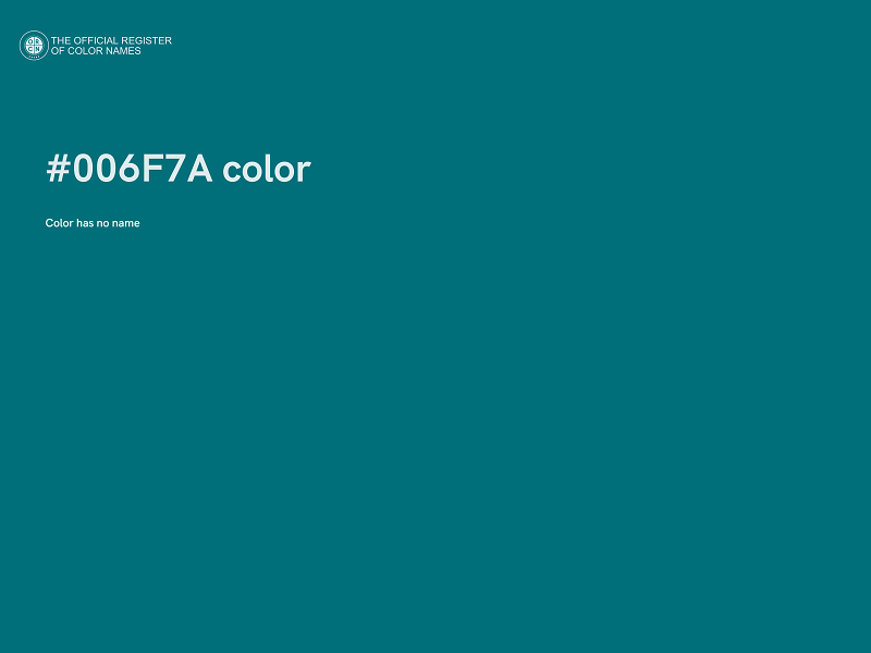 #006F7A color image