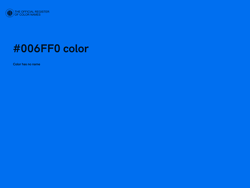 #006FF0 color image