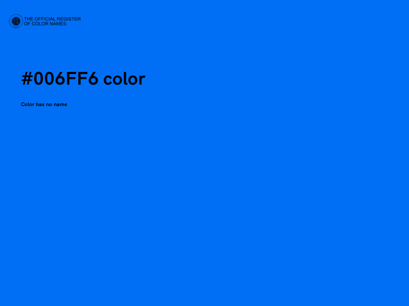 #006FF6 color image