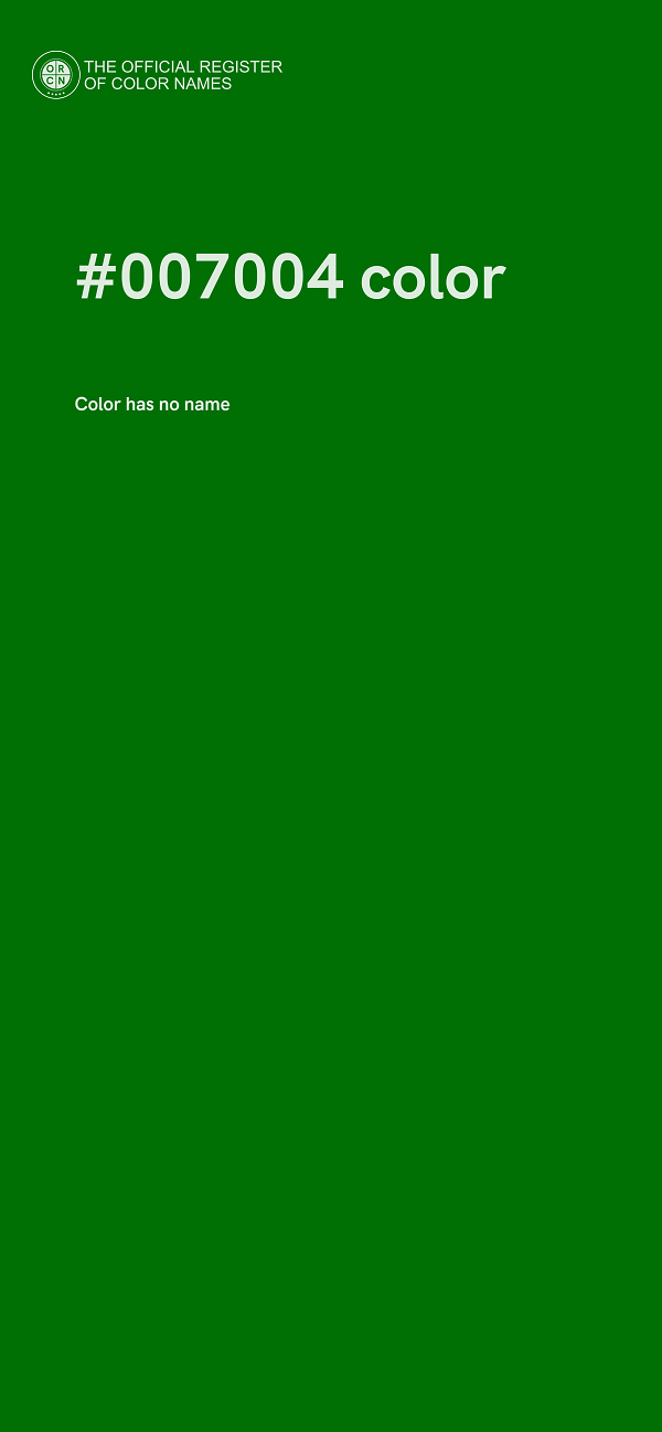 #007004 color image