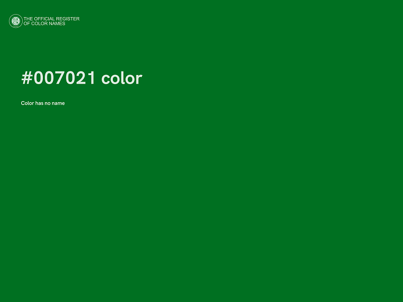 #007021 color image