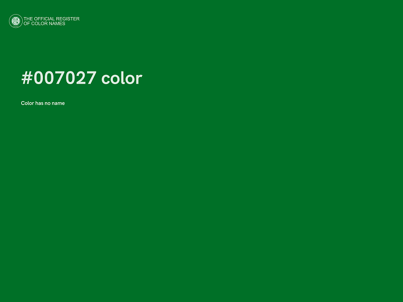 #007027 color image