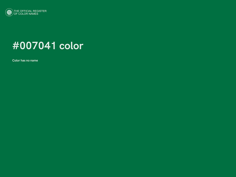 #007041 color image
