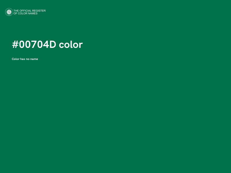 #00704D color image