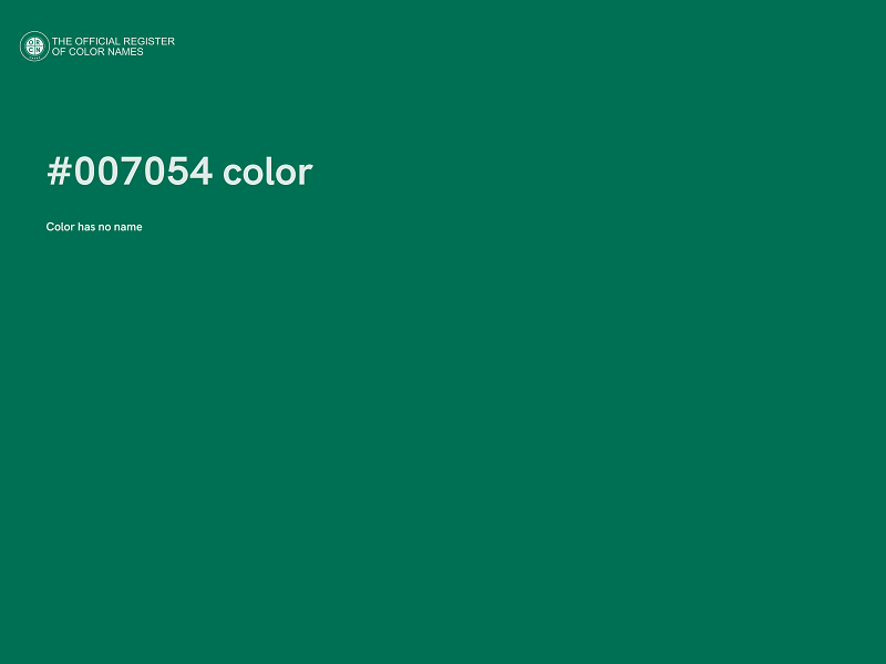 #007054 color image