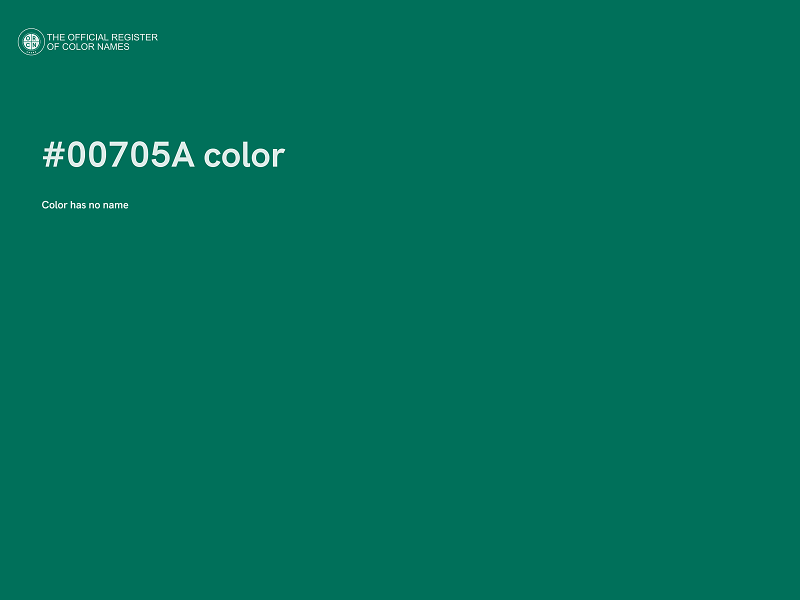 #00705A color image
