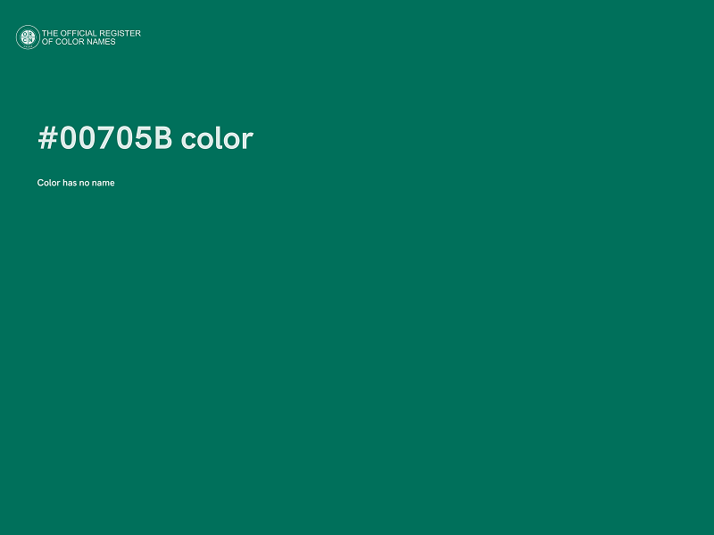 #00705B color image