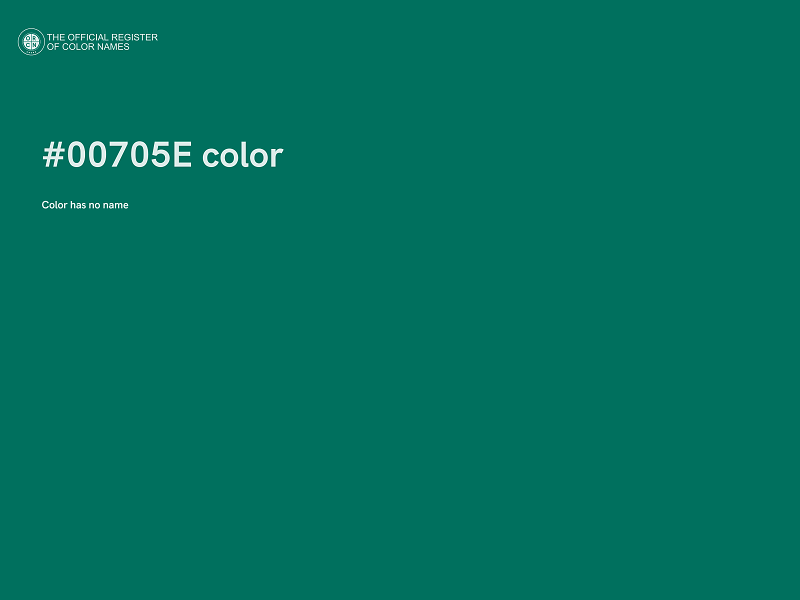 #00705E color image