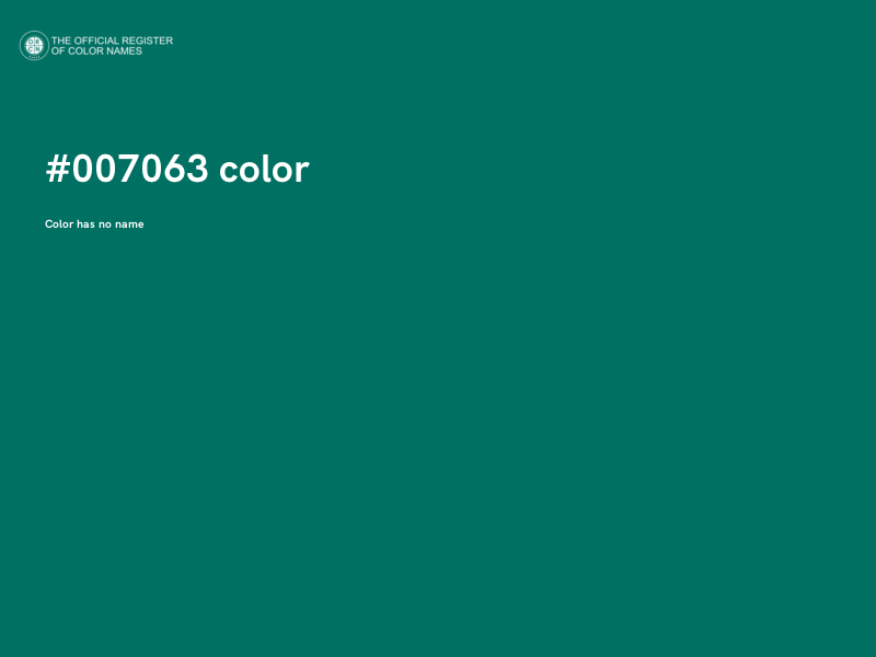 #007063 color image