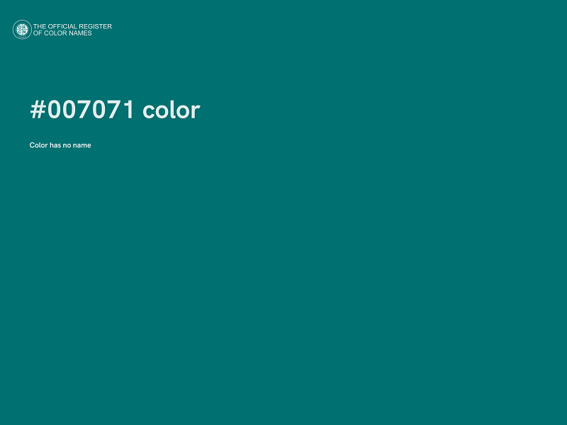 #007071 color image