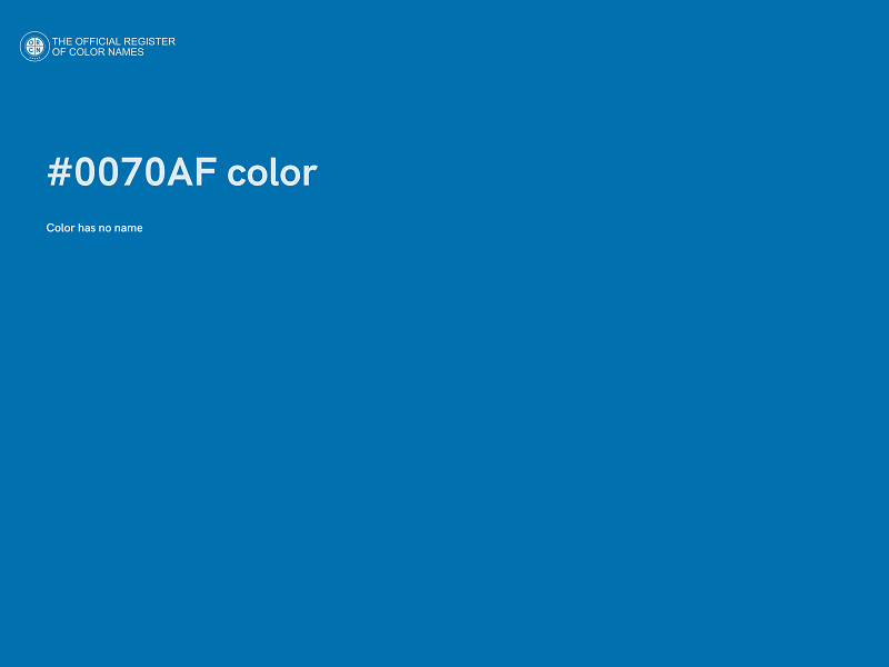#0070AF color image