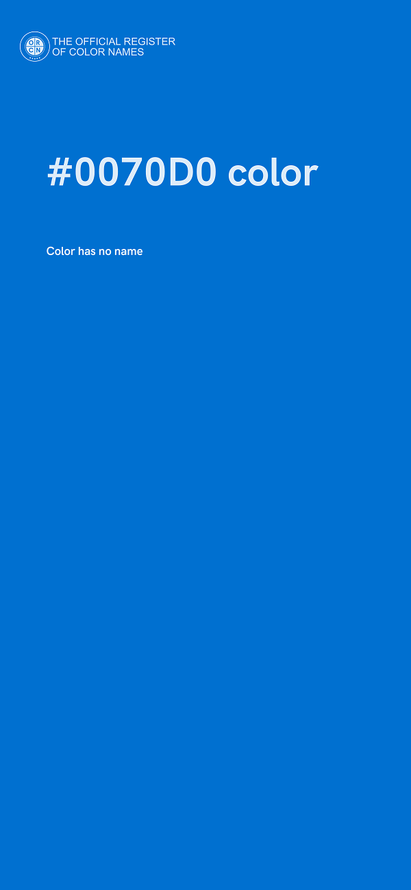#0070D0 color image