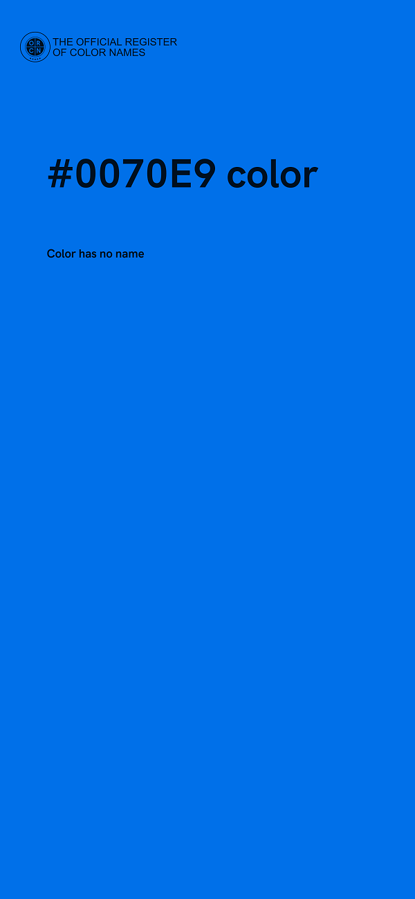 #0070E9 color image