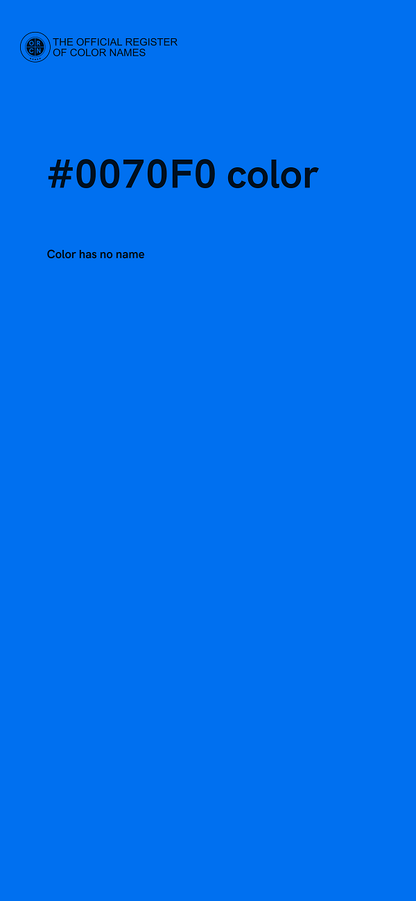 #0070F0 color image