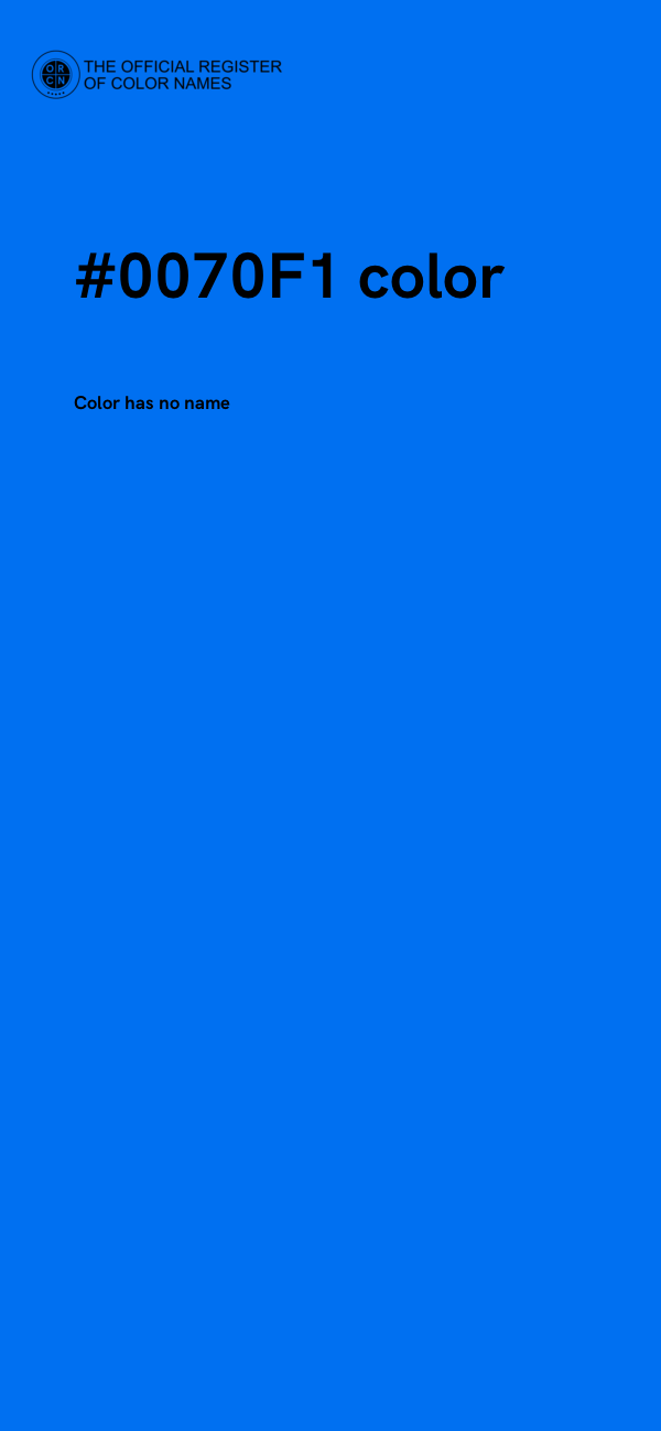 #0070F1 color image