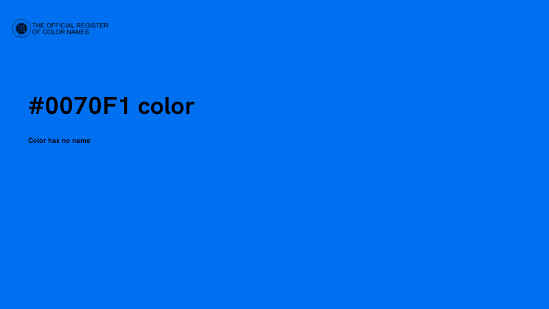 #0070F1 color image