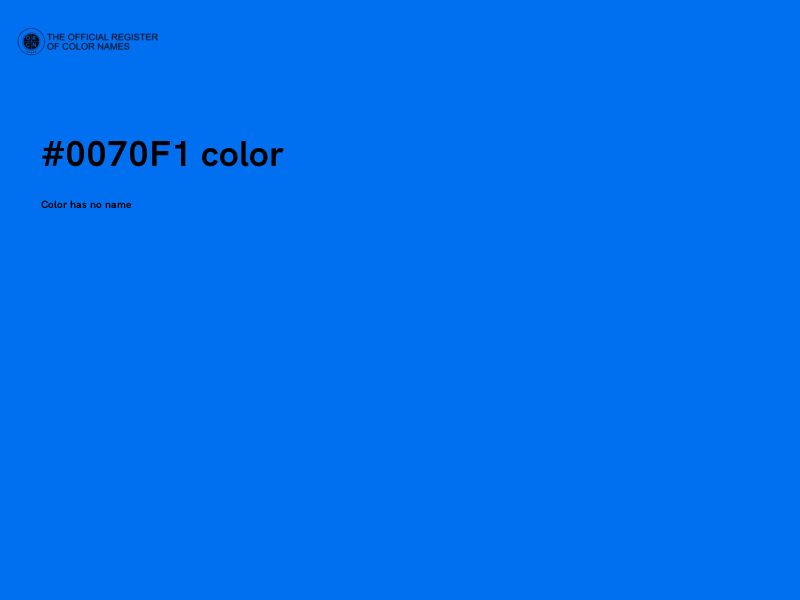 #0070F1 color image