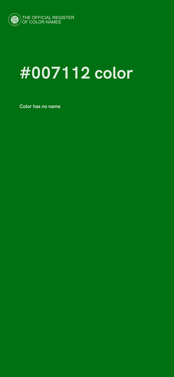 #007112 color image