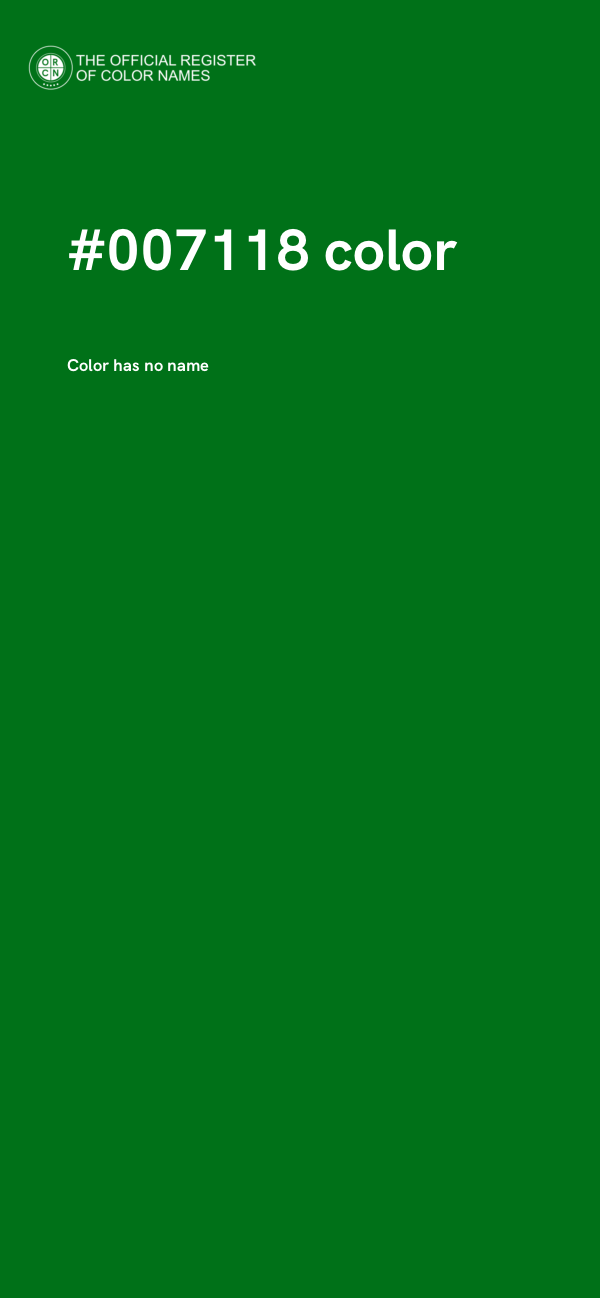 #007118 color image
