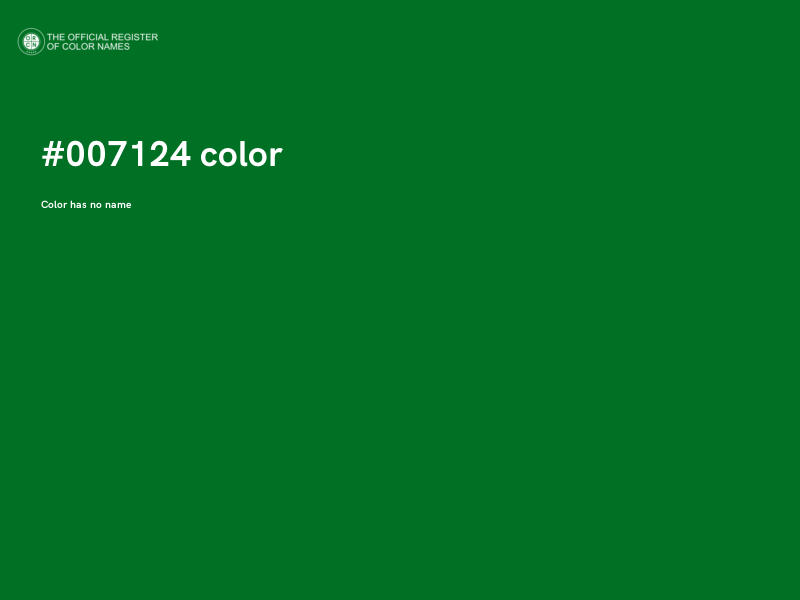 #007124 color image