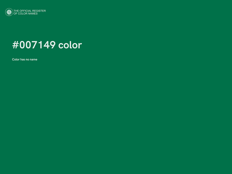 #007149 color image