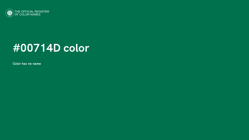 #00714D color image