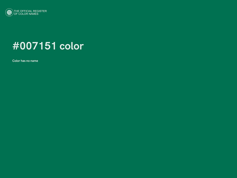#007151 color image
