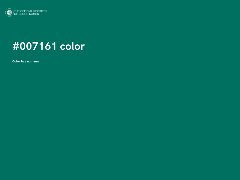 #007161 color image
