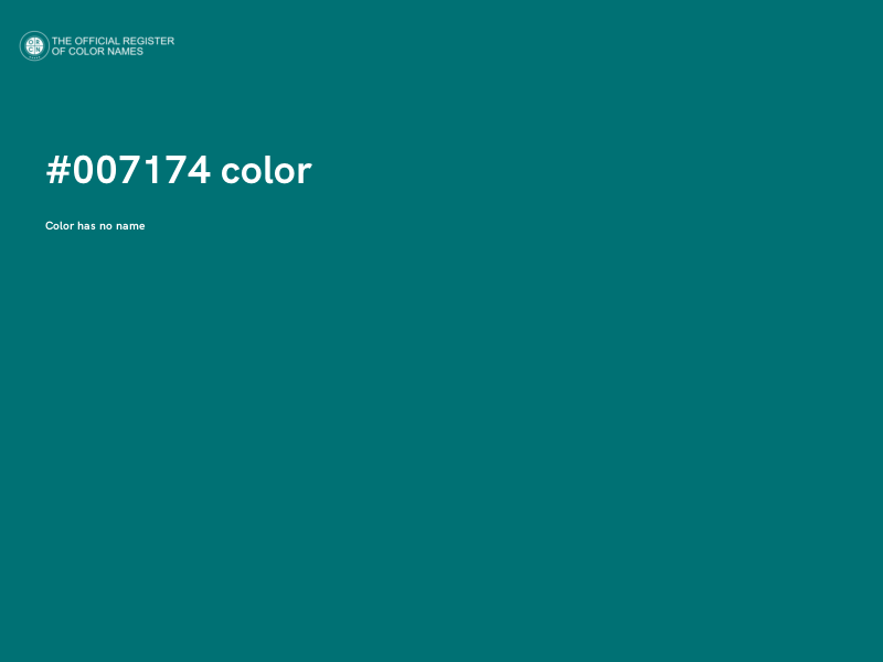 #007174 color image