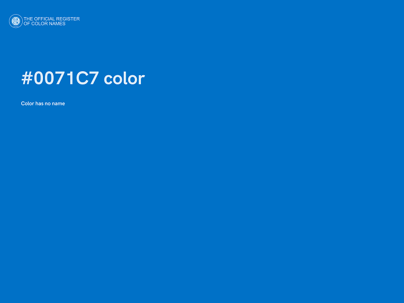 #0071C7 color image