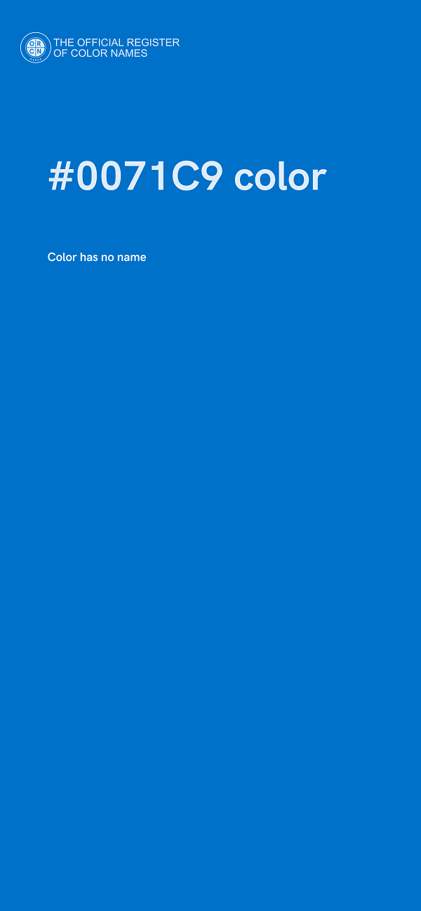 #0071C9 color image