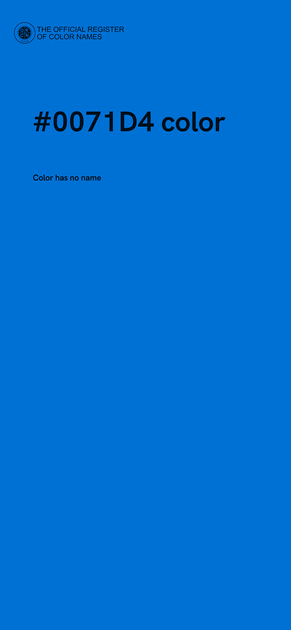 #0071D4 color image